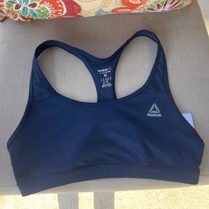 Reebok Navy Sports Bra, Size M